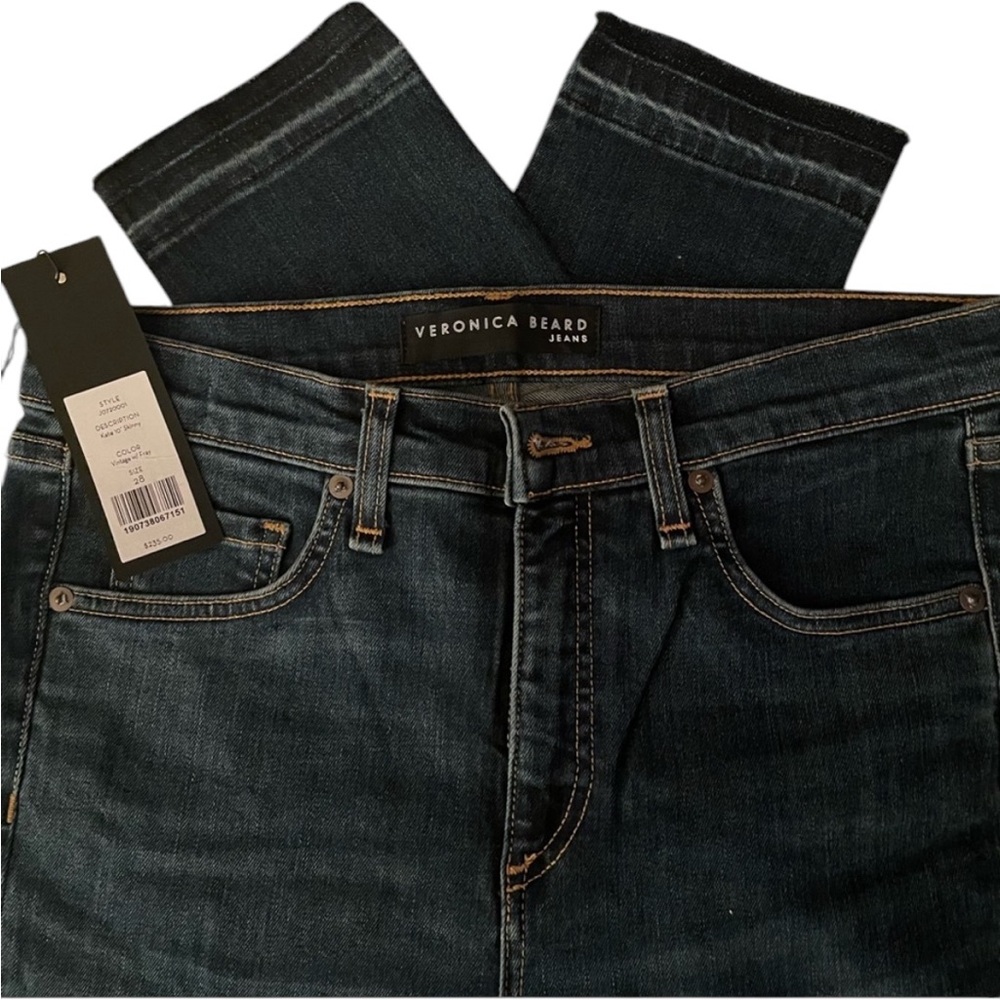Veronica Beard Dark Blue Ankle Jeans